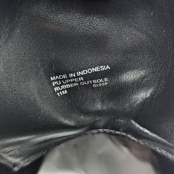 Michael Kors Women Tatum Vegan Black Leather MK Logo Combat Boots size 11 - Picture 8 of 12